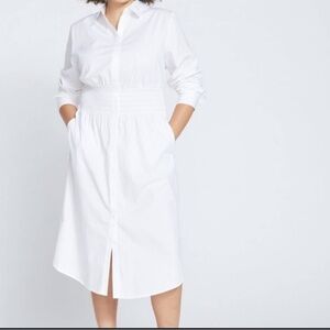 NWOT SIZE M/18-20 Universal Standard White Shirtdress